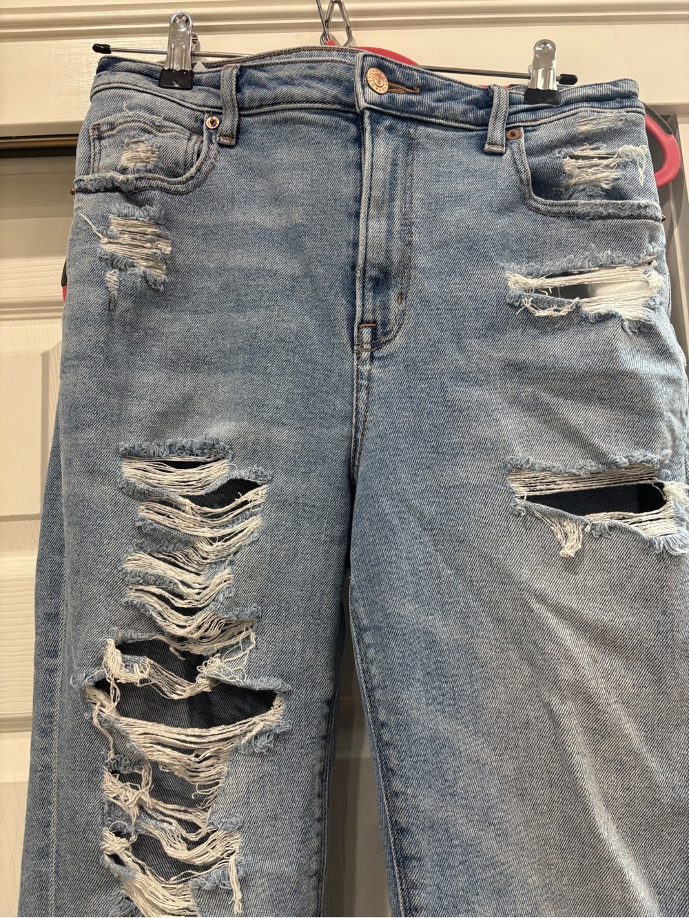 Women’s Light Blue Distressed Ripped Jeans
